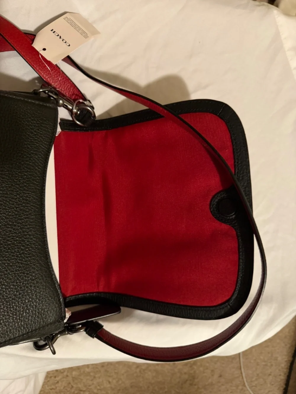 Coach Saddle Bag with Rainbow Horse & Carriage Crossbod